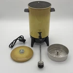 Vintage Mirro-matic Harvest Gold Aluminum 22-CUP Electric Percolator M-9294-35. Fixed Price $28.50.