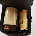 Empire 4-CUP Automatic Coffeemaker Set, Cups, Spoons, Case, Vintage Portable. Fixed Price $22.00.