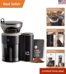 Compact Coffee Grinder With 200G Hopper & Built-in Dosing Scale Modern Design. Fixed Price $71.54.