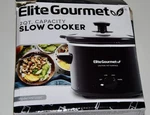 Elite Gourmet By Maxi- Matic 2QT. Oval Stainless Steel Slow Cooker. Fixed Price $30.00.