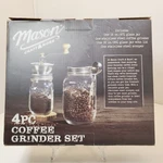 4 Pc. Coffee Grinder Set, Mason Craft & More.. Fixed Price $27.00.