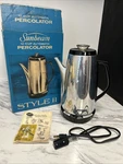 Vtg Sunbeam AP72 12 Cup Automatic Percolator Coffee Pot Chrome Clean Works Box. Fixed Price $69.99.
