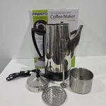 Presto 12 Cup Stainless Steel Electric Coffee Percolator #02811 With Box. Fixed Price $34.99.