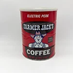 Vintage Farmer Jack's Coffee Can (empty) Electric Perk 32 Oz W/ Lid Detroit. Fixed Price $39.95.