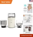 Martha Stewart 2-IN-1 Coffee & Spice Grinder 2.5OZ Dual Bowls Stainless Steel Bl. Fixed Price $94.99.