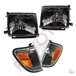 Black Headlights & Corner For 1998-2000 Toyota Tacoma 2WD. Fixed Price $149.95.