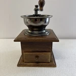 Vintage Coffee Grinder Wood Steel Metal Antique. Fixed Price $24.77.
