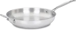 Cuisinart Chef's Classic Stainless Steel 12" Open Skillet W/helper Handle,. Fixed Price $124.43.