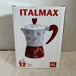 New Coffee Espresso Maker 3 Cups Red And White Heartsdesigned By Italmax Cuban. Fixed Price $10.39.
