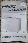 Crofton MD8505 Bread Machine Maker Instruction Manual & Recipes. Fixed Price $13.99.