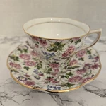 Vintage 50S Rosina England Pink Roses Chintz Pattern #5063 Set Cup & Saucer. Fixed Price $17.99.