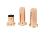 2" Old Dutch Solid Copper Salt And Pepper Shaker Set Lacquered Finish. Fixed Price $42.65.