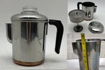 Revere Ware 2 Qt Percolator Copper Clad Stainless Espresso Coffee Maker Tea Pot. Fixed Price $94.99.