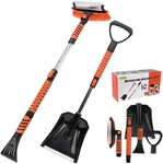 42'' Ice Scraper And Extendable Snow Brush Emergency Shovel Broom With. Fixed Price $60.99.
