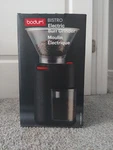 New Sealed Bodum Bistro Burr Coffee Grinder Black Conical 12 Settings. Fixed Price $32.00.
