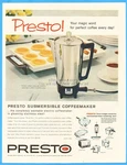 1960 National Presto Industries Eau Claire Wi Coffee Maker Electric Kitchen Ad. Fixed Price $11.00.