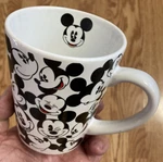 "the Many Faces Mickey Mouse" Disney Coffee Mug Cup Black/white Design 0379. Fixed Price $19.95.