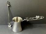 Michael Aram Black Orchid Coffee Pot With Spoon Medium. Fixed Price $124.99.