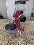 Kitchenaid Proline Burr Coffee Grinder - **extra Glass Parts** Empire Red. Fixed Price $223.00.