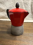 Vintage Imusa Red And Aluminum Stovetop Espresso Maker Moka Pot Nice. Fixed Price $16.00.
