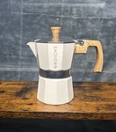 Espresso Maker Stovetop Cuban Coffee Percolator Moka Pot White 3 Cup By Grosche. Fixed Price $26.99.