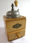 Vintage "better" Solid Birch European Box Conical Burr Coffee Grinder.. Fixed Price $59.00.