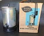 Vintage Mirro-matic 35 Cup Electric Percolator M-0126 W/box Complete Working Usa. Fixed Price $29.99.