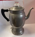Antique Manning-bowman Aluminum 8 Cup Percolator Coffee Pot -no CORD-1920'S. Fixed Price $49.95.
