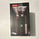 Bodum Bistro Electric Burr Grinder 12530-01US Black Adjustable Settings. Fixed Price $42.99.