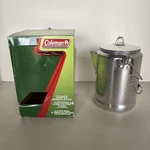 Vintage Coleman Lightweight Aluminum 9-CUP Coffee Pot Percolator Camp Stove Top. Fixed Price $24.95.