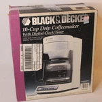 Vtg Black And Decker 10 Cup Drip Coffee Maker With Digital Clock Timer DCM903WH. Fixed Price $39.99.