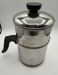 Vintage PRE-1968 Revere Ware 1801 4 Cup Stainless Steel Percolator Copper Clad. Fixed Price $79.99.