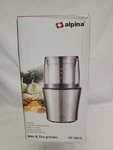 Alpina Coffee/ Spice Grinder Small Silver Tested And Works. Fixed Price $32.63.