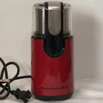 Kitchen Aid Coffee Grinder BCG111ER Red, Stainless Steel One Touch & Manual. Fixed Price $26.94.