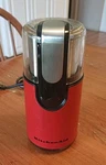 Kitchenaid Coffee Grinder Red With Stainless Steel BCG111ERO. Fixed Price $15.00.