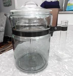 Pyrex Flameware Clean & Clear Cup All Original Parts 7826-B Coffee Percolator. Fixed Price $159.99.