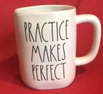 Practice Makes Perfect Rae Dunn Coffee Mug Cup-ivory-new. Fixed Price $16.00.
