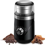 Electric Super Silent Blade Coffee Grinder, Timed Control Rotary Knob, Adj. Fixed Price $41.58.