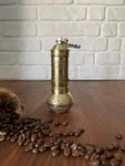 Turkish Hand Engraved Brass Coffee Grinder Mill Sozen Large 6.5INCHES 16CM. Fixed Price $84.00.