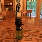 Vtg Universal Glass Ball Jar Hopper Wall Mount Coffee Grinder Mill Cast Iron #24. Fixed Price $120.00.