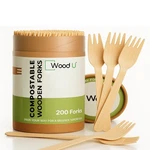 Disposable Wooden Forks By Woodu 100% All-natural, 6.5',. Fixed Price $26.11.