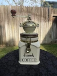 Harrods London England Ivory Manual Coffee Mill Grinder Ceramic Storage Canister. Fixed Price $119.99.