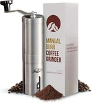 Manual Coffee Grinder Portable Stainless Steel Ceramic Burr Adjustable. Fixed Price $40.99.