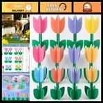 12 Pcs Spring Tulip Yard Decorations Double-sided Lawn Signs With Stakes, 10"-. Fixed Price $32.99.
