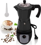 Aluminum Electric Moka Pot 5-6 Cup 270ML Express Coffee Maker Stovetop Espresso. Fixed Price $44.44.