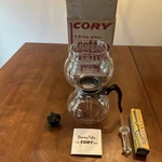 Vge Cory Coffee Brewer Pot 4-8 Cup Rubber Vacuum Model Original Box- Never Used. Fixed Price $65.00.