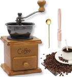Manual Coffee Grinder Wood Vintage Antique Ceramic Hand Crank Mill. Fixed Price $28.99.