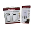 Brookstone Coffee Grinder And 2 Insulated Travel Mugs Set New Boxes Gift. Fixed Price $27.19.