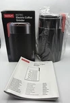 Bodum Bistro Electric Coffee Grinder Black, New Box. Fixed Price $18.99.