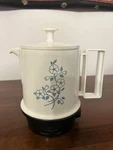 Vintage Regal 5 Cup Poly Hot Pot 7427 White Electric Water Pink Blue Flowers. Fixed Price $12.00.